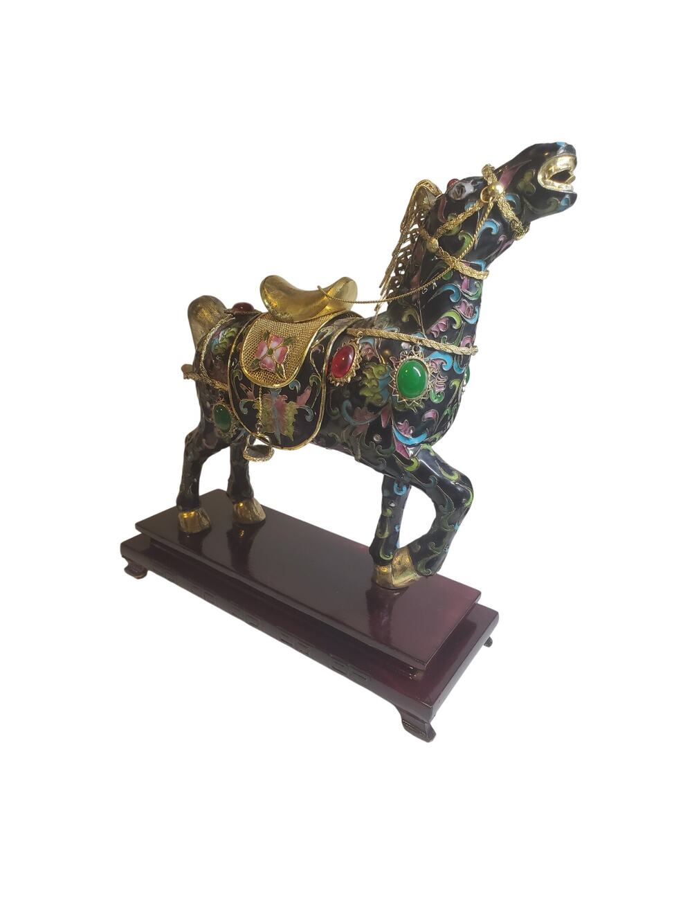 Metal Horse Statue - 11"